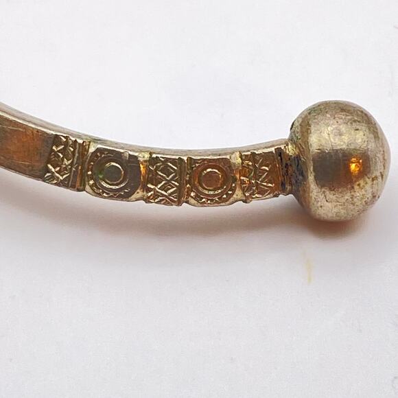 Signed TUAREG African Bracelet Coin Silver Tribal Ethnic Boho Unisex 7 1/2" - Picture 6 of 11